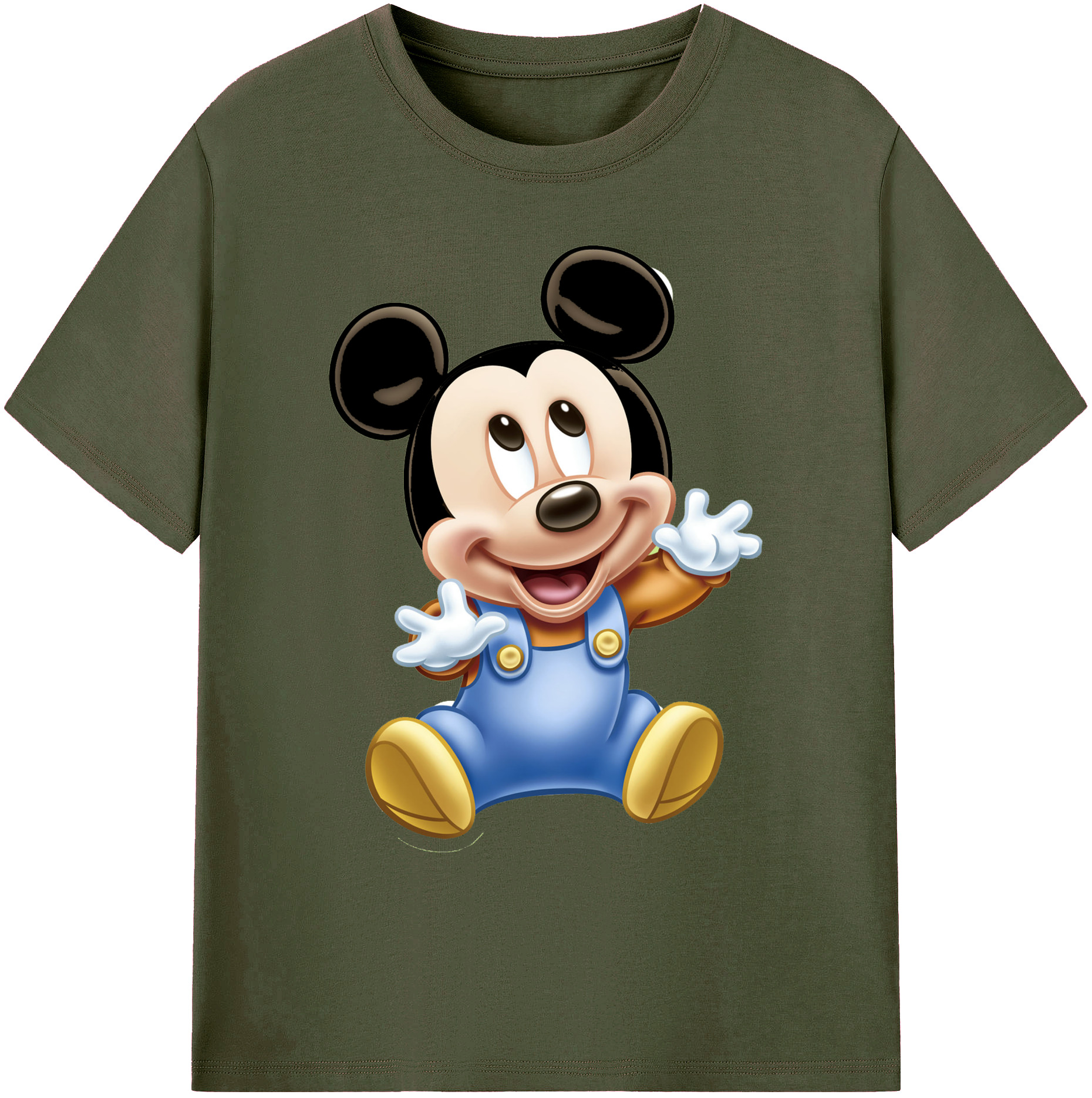 ミッキーマウス Mickey Mouse 綿100％ メンズ半袖Tシャツ｜肌触りやわらか＆通気性